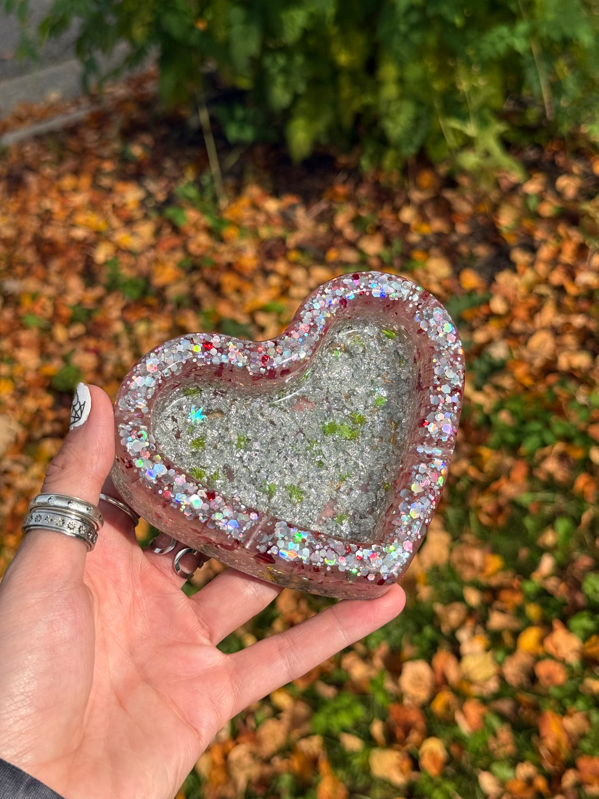 Glitter Heart Ashtray