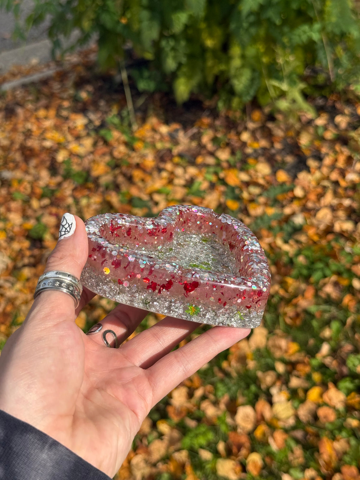 Glitter Heart Ashtray