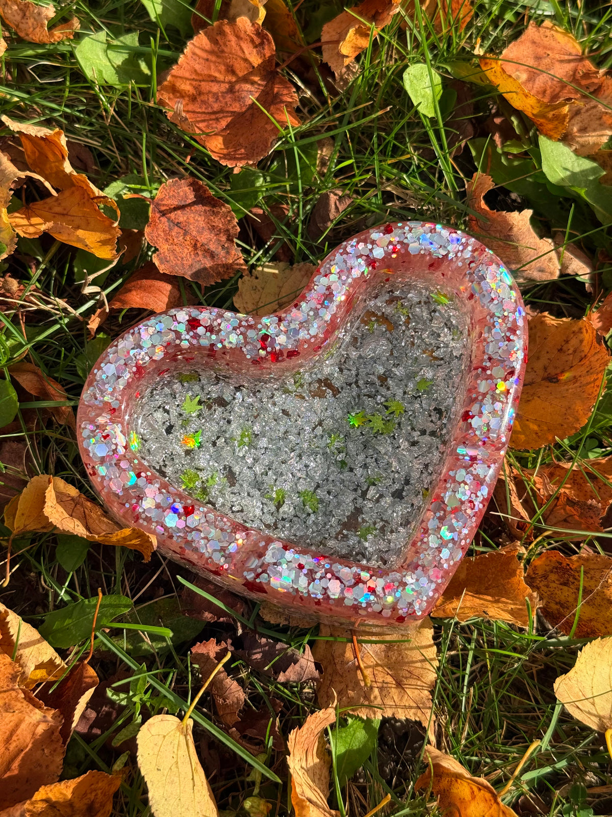 Glitter Heart Ashtray