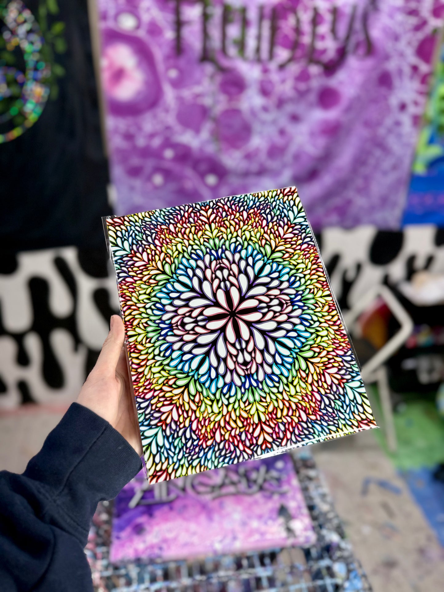 Rainbow Bloom 8x10 PRINT